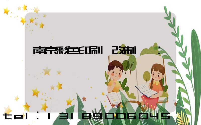 南京彩色印刷廠改制細節