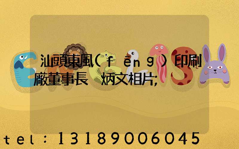 汕頭東風(fēng)印刷廠董事長黃炳文相片