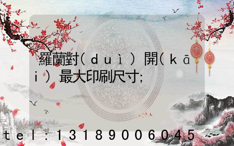 羅蘭對(duì)開(kāi)最大印刷尺寸