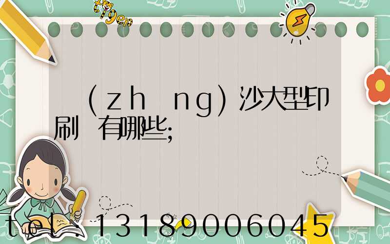 長(zhǎng)沙大型印刷廠有哪些