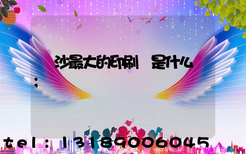 長沙最大的印刷廠是什么廠